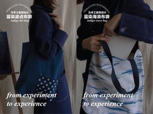 coach pvc包染牛仔色 fete store 雙面拼佈波點海浪藍染牛仔單肩包 coach包包染色