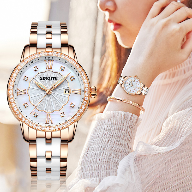 瑞士正品天王手表女全自动石英表防水夜光高级感小众轻奢女机械表