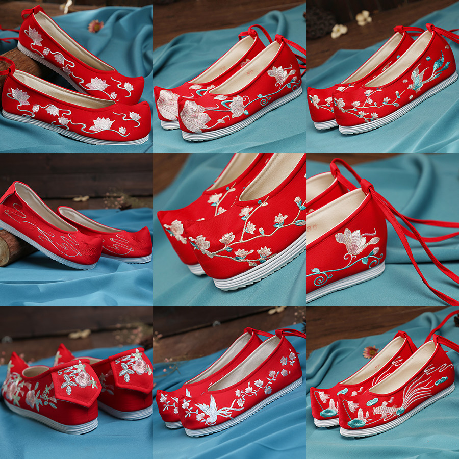 坡跟红色婚鞋大额优惠券