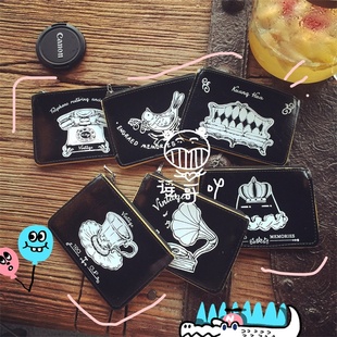 愛馬仕手鐲圖案 韓國可愛卡通印花卡位零錢包多種圖案留聲機電話機沙發等圖案 愛馬仕手錶圖片