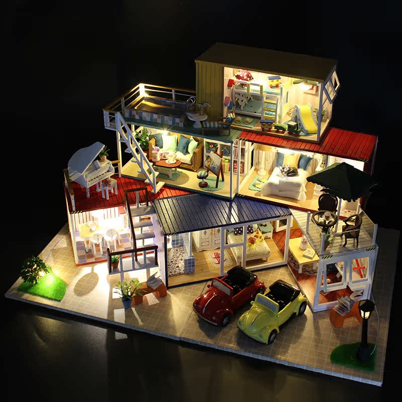 diy Cabin manual make wood House Assemble Architecture Model Toys villa originality birthday new year giftin the Toy/Childs/Puzzle/Building block/Model , Static model , Building/DIY Cabin/Others assembled model category - from Buy2taobao.com to provide professional Taobao agent buy service