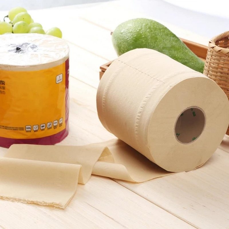 空心卷纸竹浆不漂白卷筒纸厕纸大克重3层180克20卷_不打折现价73.4元