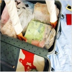 旅游出差卡通束口鞋子收纳袋整理袋塑料挂袋 旅行束口收纳袋7件套