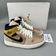 Air Jordan 1 Mid AJ1淡粉橘奶茶粉拼接中帮男女篮球鞋DD2224-200