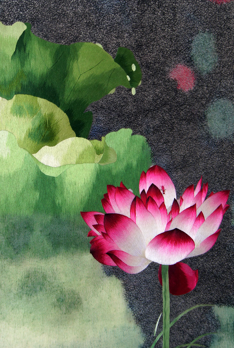 苏绣单面绣 《荷花》