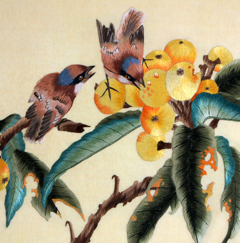 苏绣单面绣 姚叶工作室《陈志才花鸟》