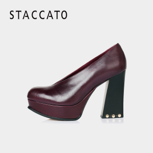 celine手錶圖 STACCATO 思加圖2020秋季性感女單鞋9B601CM6 celine