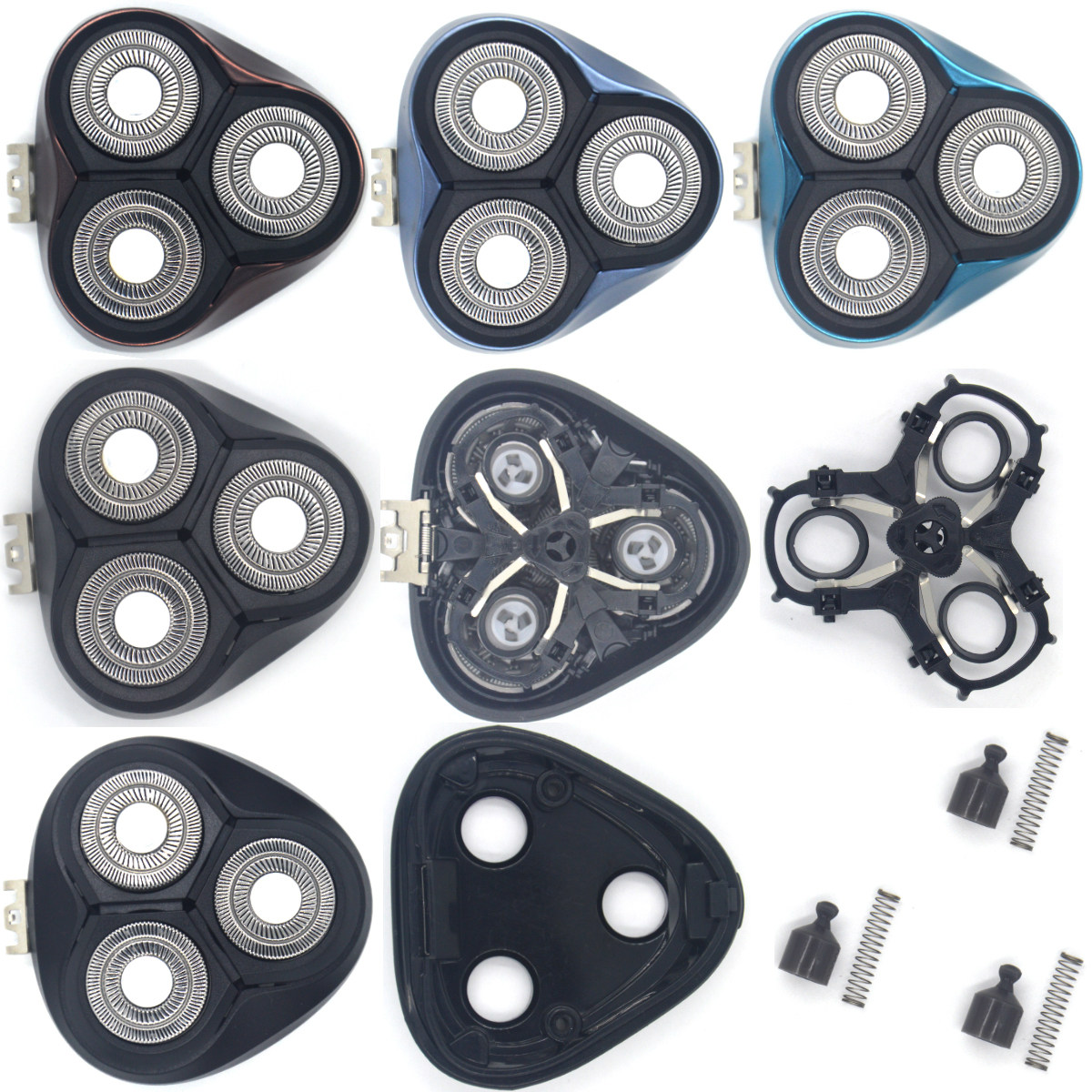 适配飞科剃须刀头部配件头盖刀架刀网中座fs373/372/371/370/302