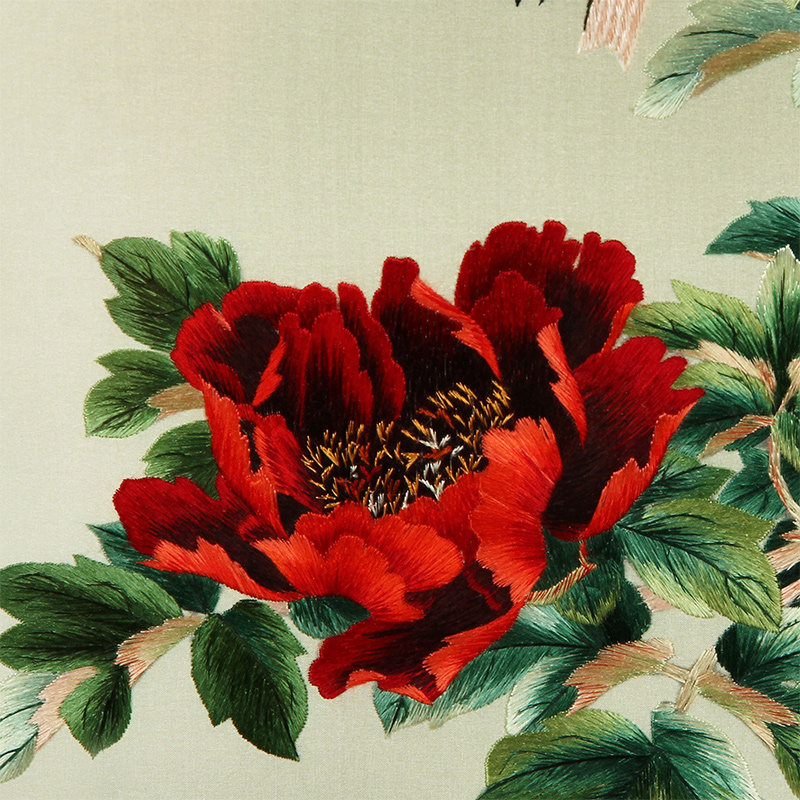 《富贵白头》湘绣手工刺绣双面绣摆件 国家非遗 湖南省湘绣研究所 - 