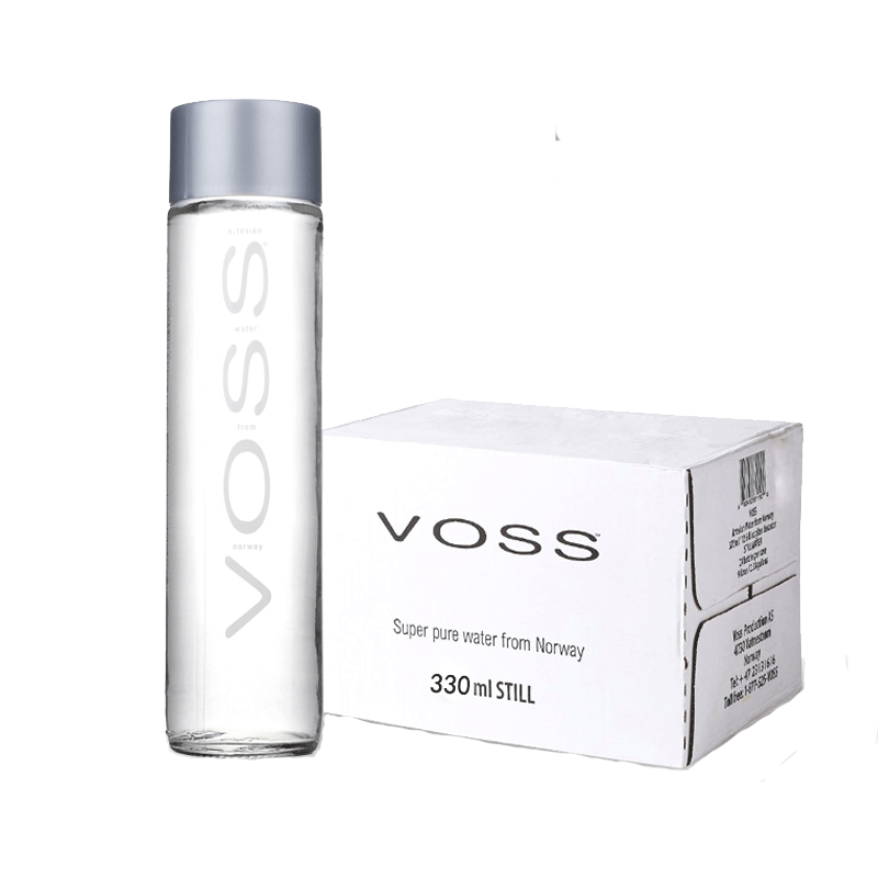 挪威原装进口芙丝voss天然矿泉水375ml整箱800ml苏打水饮用水