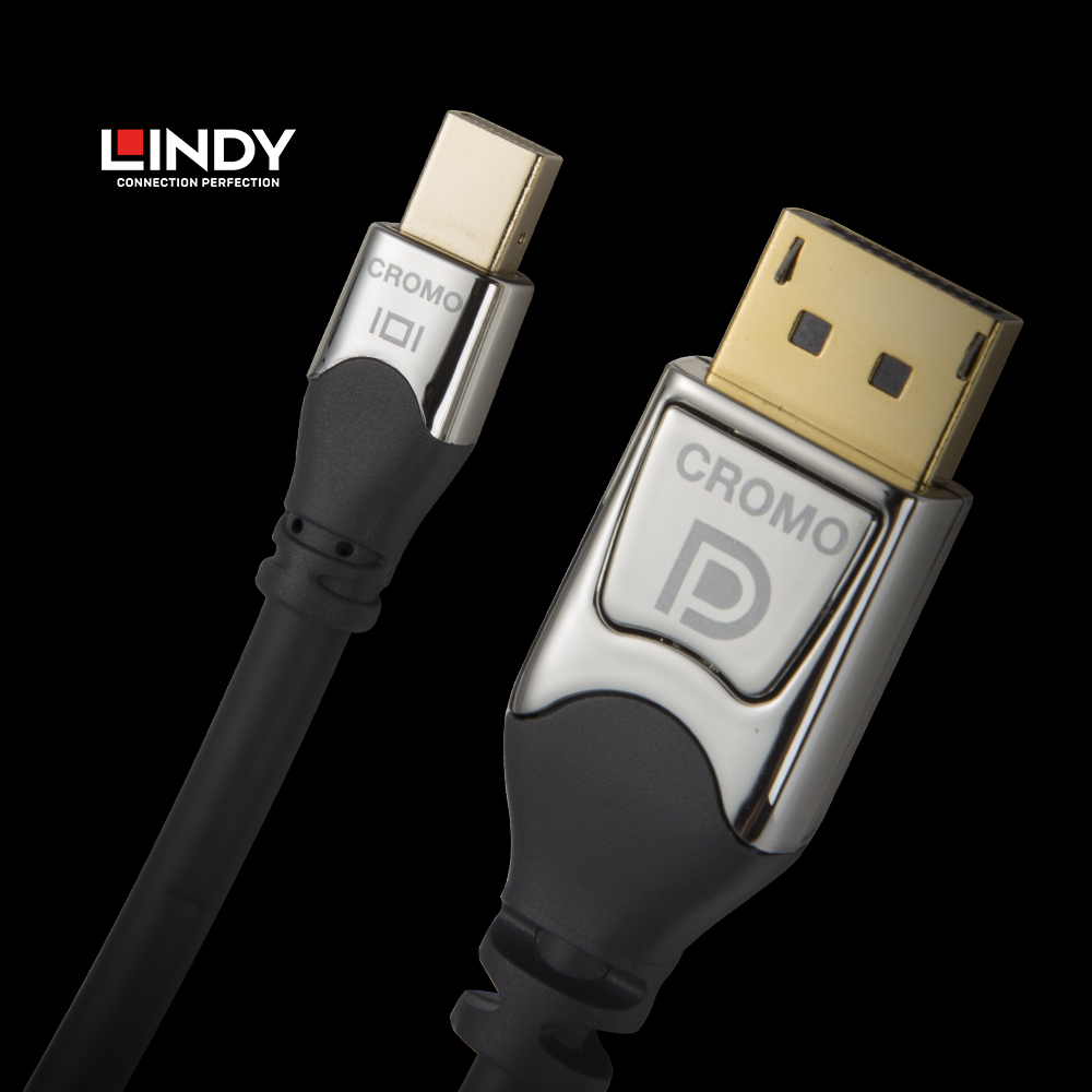 德国lindy mini dp转dp线苹果mac雷电连电视线displayport 4k线