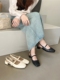 女士包头凉鞋女2023新款夏季韩版法式气质仙女温柔粗跟玛丽珍单鞋