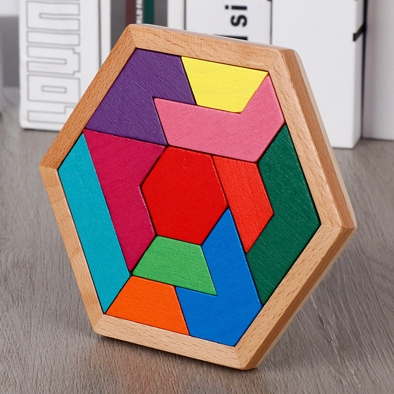 俄罗斯方块拼图积木早教拼盘益智力玩具拼板伤脑筋巧板宝宝以上