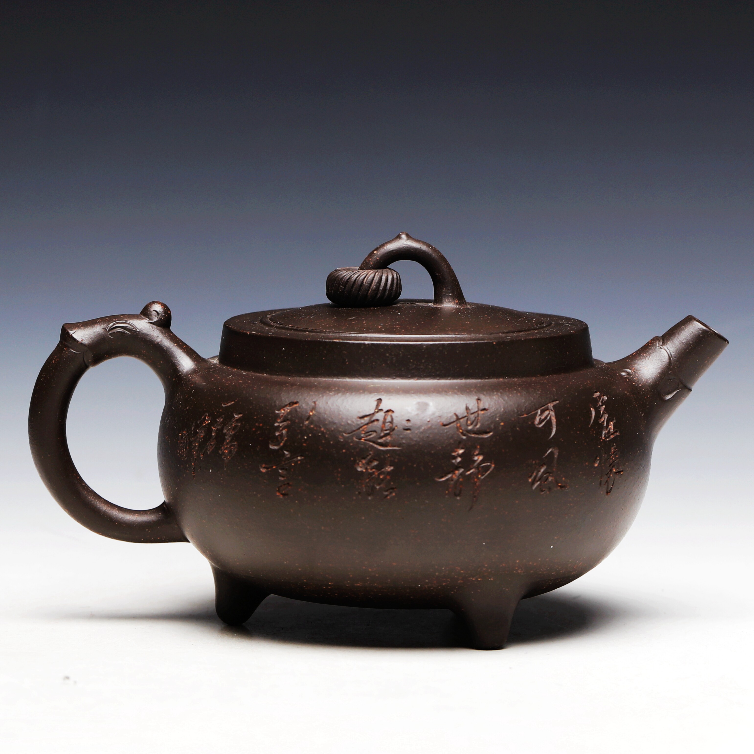 【三足玉龙】工艺美术师 周小明 黑朱泥 400cc