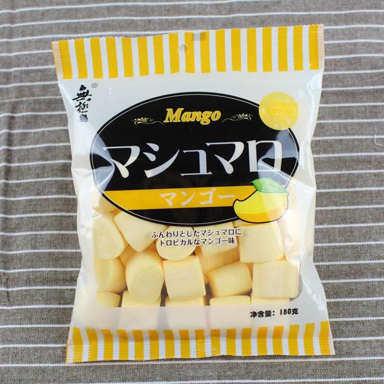 特价又_无极岛日本风味糖果零食 vanilla棉花糖芒果味180g 又白又嫩香
