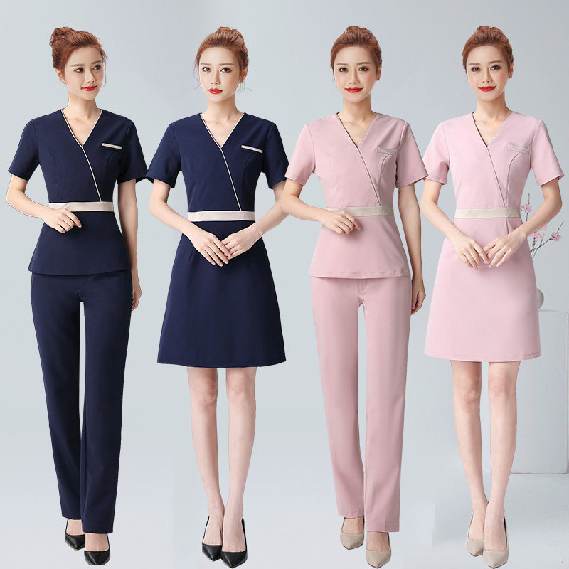 高级美容院美容师工作服女医美时尚高端牙科护士服分体套装秋冬装