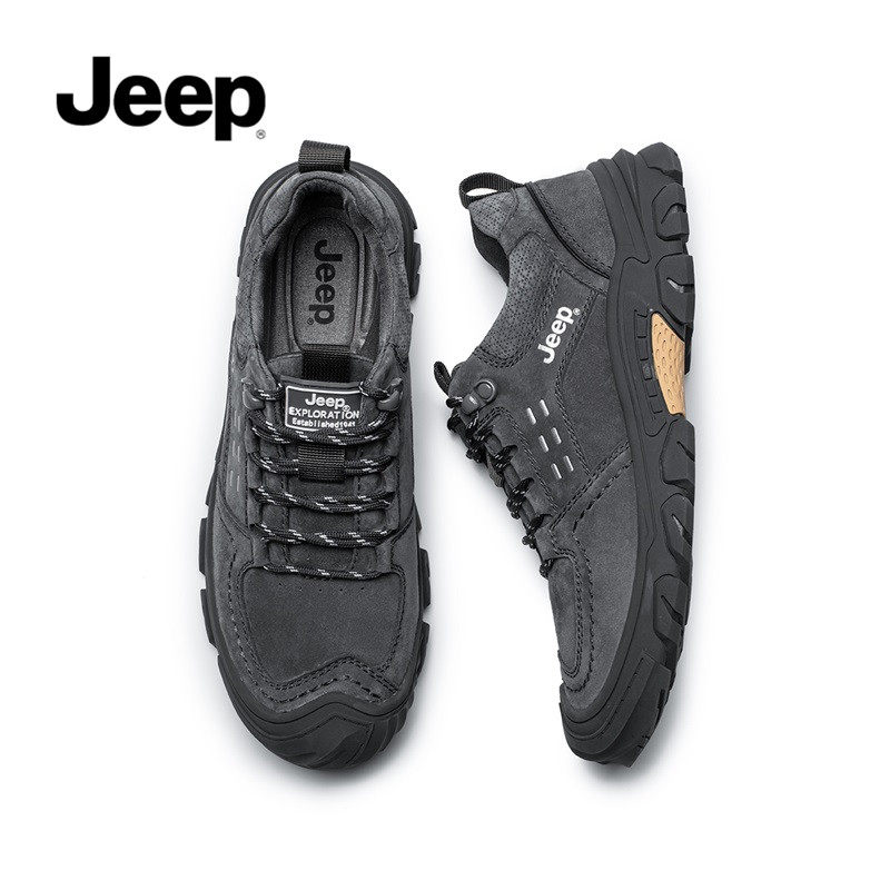 jeep吉普男鞋冬季2021新款男士休闲真皮旅游徒步鞋户外运动登山鞋