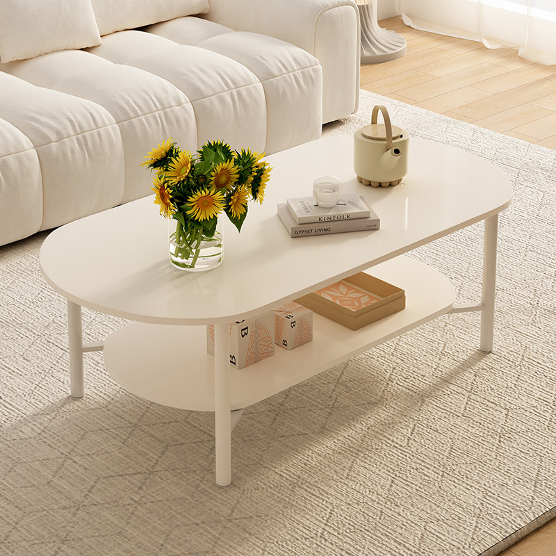 茶几小户型家用客厅极简轻奢简约现代双层桌子阳台坐地桌移动茶桌