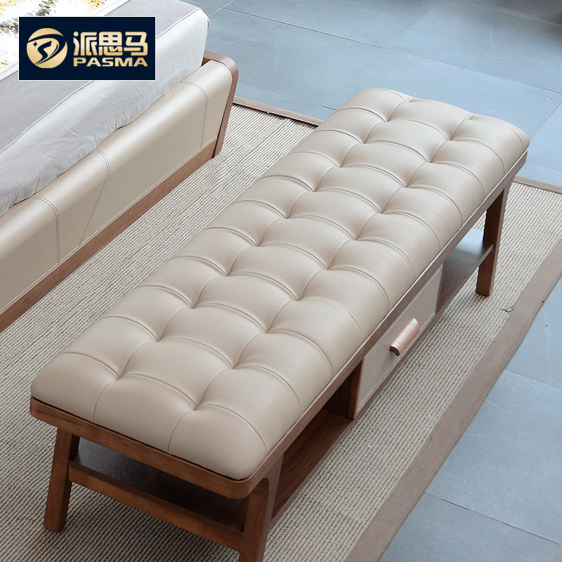 派思马 床尾凳 欧式床凳床榻实木卧室床头凳现代简约 床脚凳