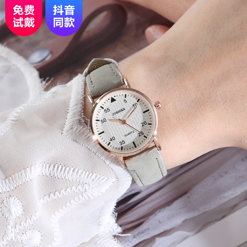 宝珂兰ins韩版简约手表女小清新文艺女生中学生森复古潮流学院风