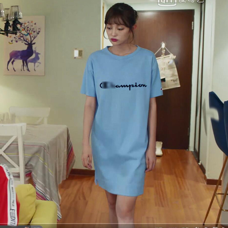 青春斗向真钱贝贝丁兰同款字母t恤短袖时尚衣服女男连帽背心宽松已售0