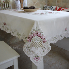 欧式台布客厅餐桌布饭桌布茶几桌布长方形布艺蕾丝桌布田园正方形