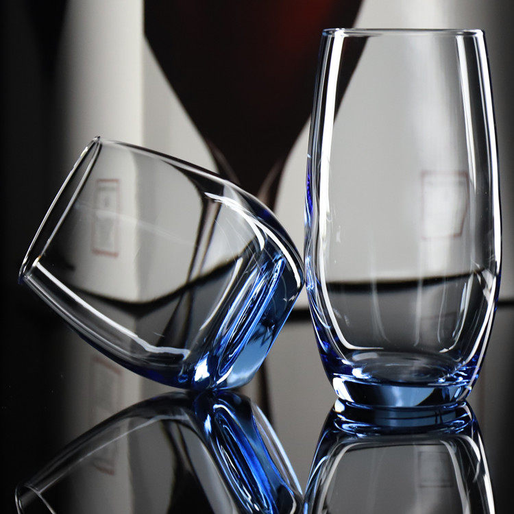 蓝色西餐厅餐饮水杯酒店ktv玻璃杯