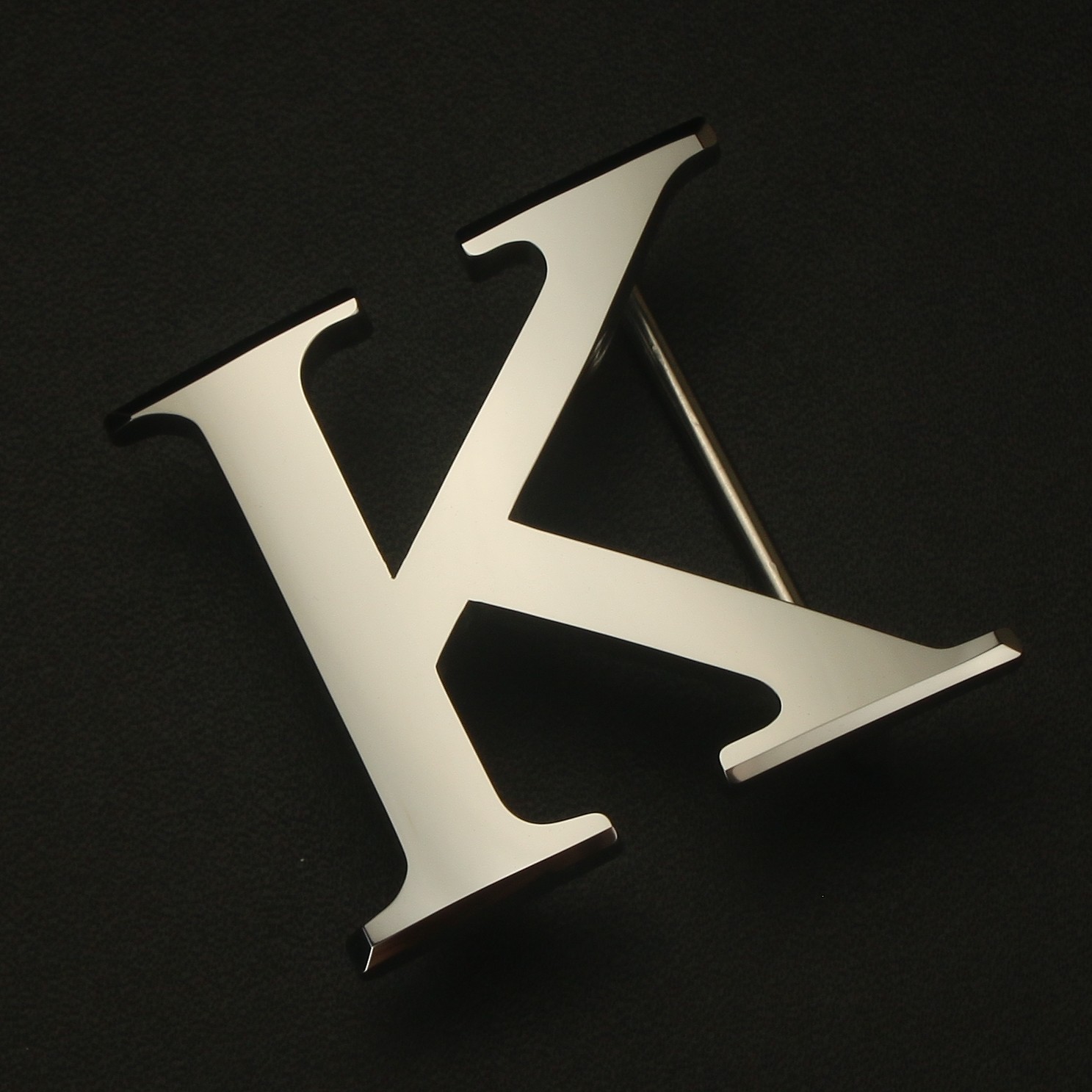 k字母钨钢皮带头男平滑扣休闲内穿扣头腰带卡子配件裤带扣38潮