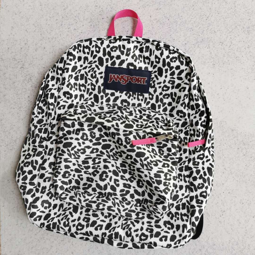 jansport豹纹双肩包正品杰斯伯韩版中学生书包双肩背包2020新款潮