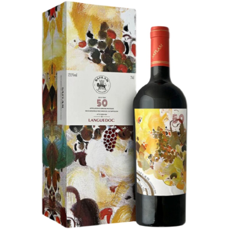 西夫拉姆 法国进口红酒 油画系列50年树龄 干红葡萄酒 750ml 单盒