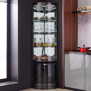 碧桂园轻奢三角酒柜不锈钢玻璃酒柜客厅墙角柜餐厅简约转角柜靠墙