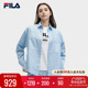 FILA 斐乐米兰系列女子梭织长袖衬衫2024夏新款休闲宽松时装上衣