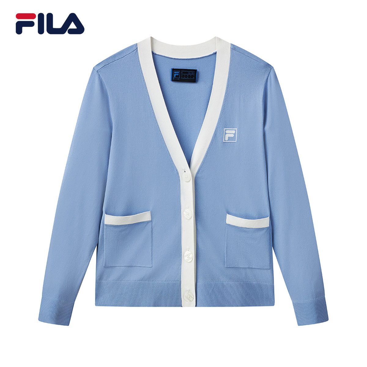 fila斐乐官方女士编织开衫2021夏季新款舒适运动外套女针织衫