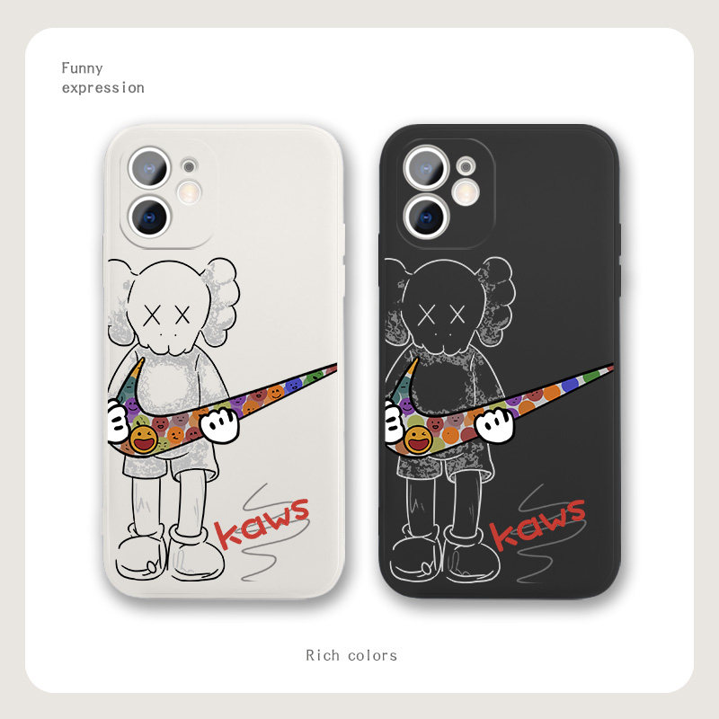 潮牌kaws手机壳iphone12情侣苹果11promax个性创意xsmaxxxr硅胶7plus