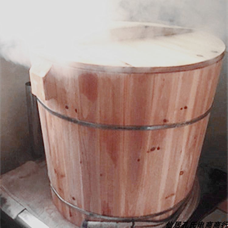 大号杉木蒸饭桶不锈钢蒸格带盖木蒸圆形蒸笼甄子传统手工复古木桶