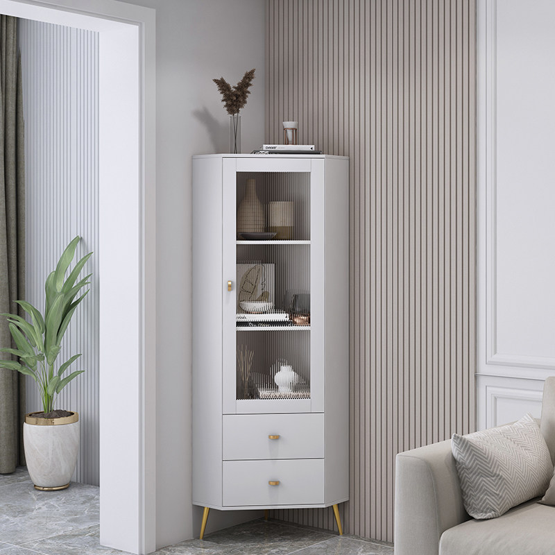 卧室转角柜墙角储物柜客厅酒柜三角柜抽屉收纳柜轻奢书柜墙边柜