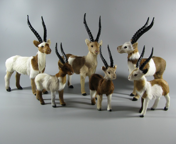 仿真藏羚羊草坪牧场摆件动物模型装饰品摆设工艺礼品宠物公仔山羊