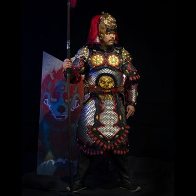 高档前司胖鳞】宝相麒麟明光甲中式摆唐铠甲件甲v鱼虎甲真人奢华