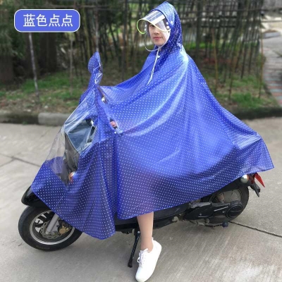 雪行车单人电瓶车大雨披摩托透明防水电动厚电自行加厚雨衣成人骑