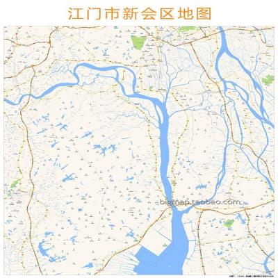 江门市新会区地图高清定制银行商业机构房地产快递公司企业办公室