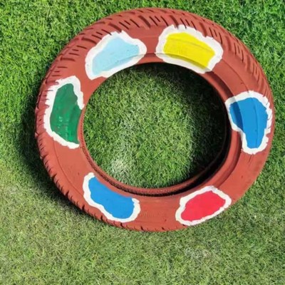 轮子彩绘轮胎装饰改造公司景观轮胎花盆拓展单位儿童感统玩具彩