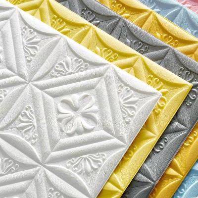 泡沫墙纸自粘壁纸自贴吊顶天花板装饰顶部墙贴画客厅背景墙面装饰