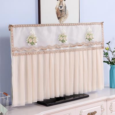 机罩布开x机不取新款家用液晶电视防尘罩蕾丝电视套挂式通用电视机套