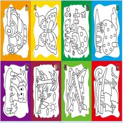 儿童水粉颜料涂画图片