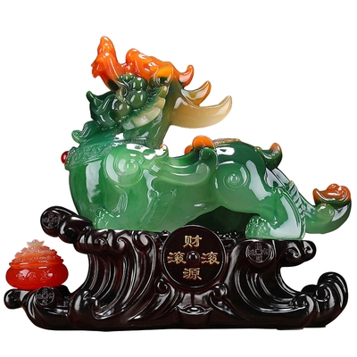 正品大号貔貅摆件玉石招财皮丘财源滚滚聚宝盆貔恘客厅电视柜装饰