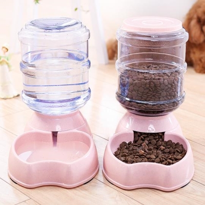 喂食器宠物猫咪小狗自助二合一自动喂狗碗流食小型两用狗狗