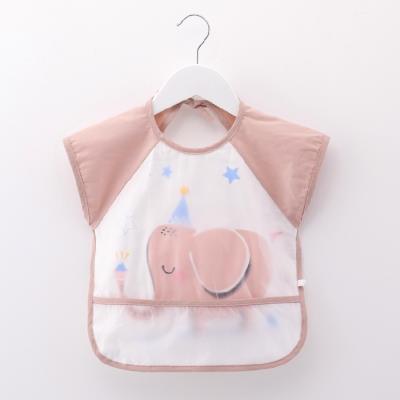 中小童婴儿童无袖衣饭兜短袖婴儿护衣罩衣婴儿衣男宝宝衣兜短款