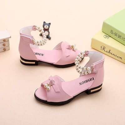 裙子.11女孩子十夏季9小孩穿的8女童7中大童6公主5高跟凉鞋白色