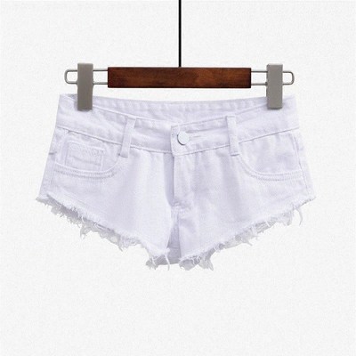 女生紧身三角牛仔裤女迷你性感热裤超短低腰夜店夏季dj百搭低腰