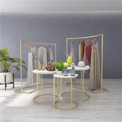 服装店流水台展示台圆形橱窗展示架中岛架落地高低展示桌.货架
